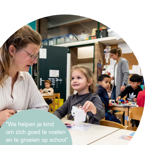 stedelijk Leersteuncentrum Antwerpen: leerondersteuner met leerling en leerkracht in de klas